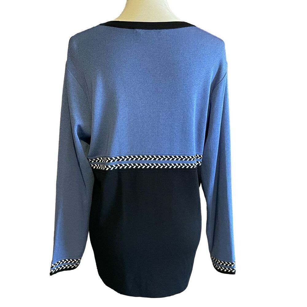 Howard Wolf Escape Womens Cardigan Sweater V-Neck Long Sleeve Button Up Blue/Bl - Picture 4 of 13